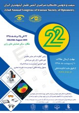 پوستر بیست و دومین کنگره سراسری انجمن علمی اپتومتری ایران