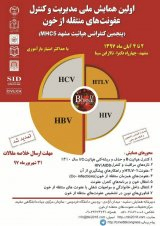 پوستر اولین همایش ملی مدیریت و کنترل عفونت های منتقله از خون (پنجمین کنفرانس هپاتیت مشهد)